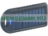 Solar power bank 4000 mA battery phone charger, shock and drop resistant, with built-in battery + solar panel 2 USB 5V