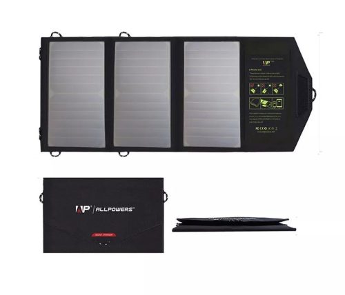 Solar portable charger phone charger 21W shockproof dropproof standing foldable dual USB connector