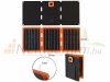 Foldable solar phone charging bag 12V 21W with USB-C and USB-A ports IP65 ETFE film