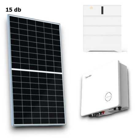 Solar system with 9 kWh energy storage, monocrystalline solar cell, 5 kW 3-phase inverter