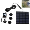 Solar fountain 150 liters/hour 50 cm height solar panel 7V 140mA fish pond garden pond aerator aeration and water circulation