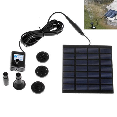 Solar fountain 150 liters/hour 50 cm height solar panel 7V 140mA fish pond garden pond aerator aeration and water circulation