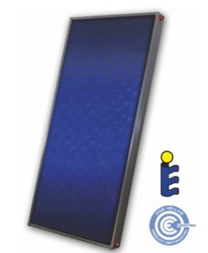 Extra large Sunsystem solar collector 2.4 m2 blue absorber copper tube flat collector with extra insulation, 9.5 cm thick, black frame, 9 year warranty, good price - value!