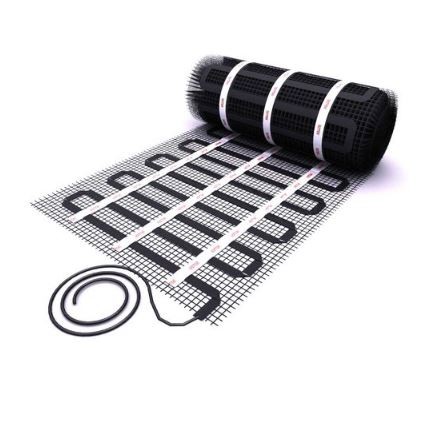 Electric floor heating heating mat with low installation height 100 watts/m² 1.0 - 10.0 m²