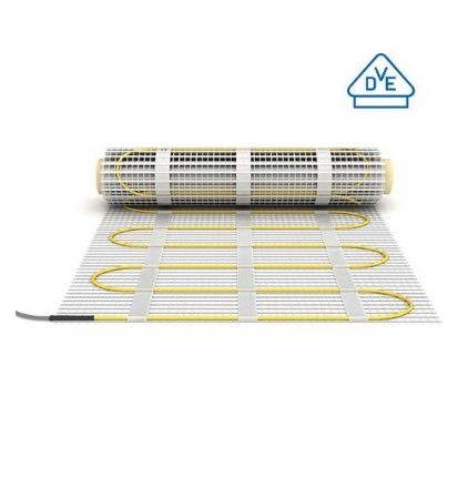 Electric floor heating Heating mat with 3 mm diameter heating cable 160 W/m² 12.0 m²