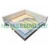 Electric floor heating self-adhesive fiberglass mesh heating mat with flat heating cable 100 watts/m² 7.0 m²