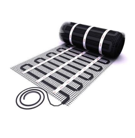 Electric floor heating black heating mat 200 watts/m² 14.0 m² can be used indoors and outdoors