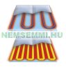 Electric floor heating with flat heating cable self-adhesive fiberglass mesh heating mat 150 watts/m² 10.0 m²