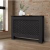 Radiator cover 112x19x82 cm radiator cover black honeycomb pattern radiator cover, grid, radiator cover