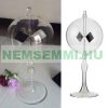 Fénymalom light-powered rotating vacuum glass radiometer by Crookes, 20 cm high