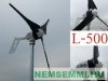 Szélturbina szélkerék 500W 24V 132 cm rotor váltóáramú L500 szélenergia hasznosítás 2 év garancia!