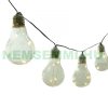 Solar garden string lights with light bulbs, 20 LED warm light, set of 2, 20 bulbs, waterproof, 3.8 m/pc