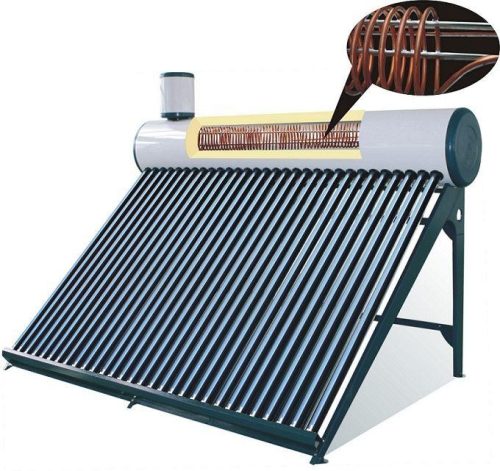 SP-C solar collector with 300 l heat exchanger tank DHW collector - copper tube heat exchanger in the tank - thus pressure resistant! Inox inner tank