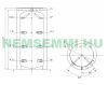 Puffertartály - hőcserélő nélküli 500 literes tartály - SAROKBA IS SZERELHETŐ kivitel - melegvíz tá