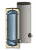 300 liter narrow SunSystem 1 heat exchanger standing DHW tank with extra large heat exchanger for solar collector or heat pump. Domestic hot water tank, glass-ceramic coating