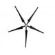 Wind wheel blade set 5 pcs x 107 cm black BREEZE wind generator wind turbine rotor Ø 2.2 m wind generator can be built from it