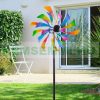 Wind wheel colorful pinwheel ornament toy garden decoration colorful garden decoration that can be inserted into the ground