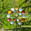 Wind wheel colorful 48 cm diameter "Galaxy" pinwheel ornament toy colorful garden decoration that can be inserted into the ground