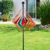 Wind wheel 3D effect colorful 60 cm diameter pinwheel ornament toy colorful garden decoration that can be inserted into the ground