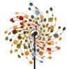 Wind wheel colorful 76 cm diameter wind-spinning ornament toy colorful garden decoration that can be inserted into the ground