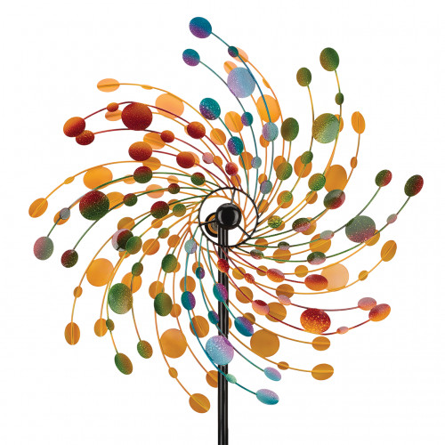 Wind wheel colorful 76 cm diameter wind-spinning ornament toy colorful garden decoration that can be inserted into the ground