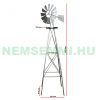 Windwheel 2.45 meters high working toy model, American style. Blade diameter: 55 cm