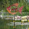 Windwheel metal pinwheel fish-shaped ornament toy colorful garden decoration that can be inserted into the ground