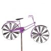 Windwheel retro effect purple bicycle pinwheel ornament toy can be inserted into the ground garden decoration antique effect