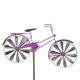 Windwheel retro effect purple bicycle pinwheel ornament toy can be inserted into the ground garden decoration antique effect