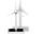 Mini windmill model with solar panel adjustable height between 15-18 cm