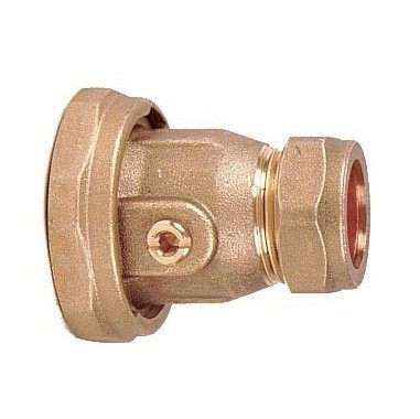 Pump connection circulation pump to the end of a Dutch 22 mm copper pipe with a ball valve, the other end 6/4" internal thread