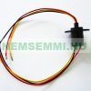 A slip ring can be built into a wind wheel or wind turbine. 500V 10A Wind generator rotating contact, 3-wire, against cable twisting, with gold-plated contacts.