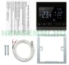 Digital touch screen thermostat for electric floor heating 16A white-black