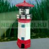 Solar lighthouse with rotating light 30 cm red