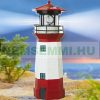 Solar lighthouse with rotating light 30 cm red