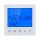 A white glass panel provides a smart thermostat contact up to 16A for switching the Wi-Fi thermostat electric heating