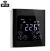 Wifi room thermostat for switching on electric heating, black smart thermostat