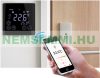 Wifi room thermostat for switching on electric heating, black smart thermostat