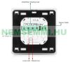 Wifi room thermostat for switching on electric heating, black smart thermostat