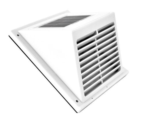 Solar ventilation fan can be placed on the side wall ventilation 115 m3/hour in white color